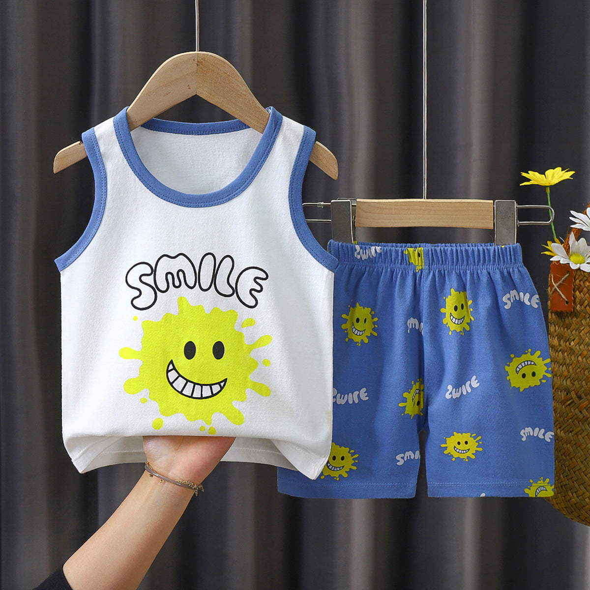 Children's Summer Cotton Vest Set