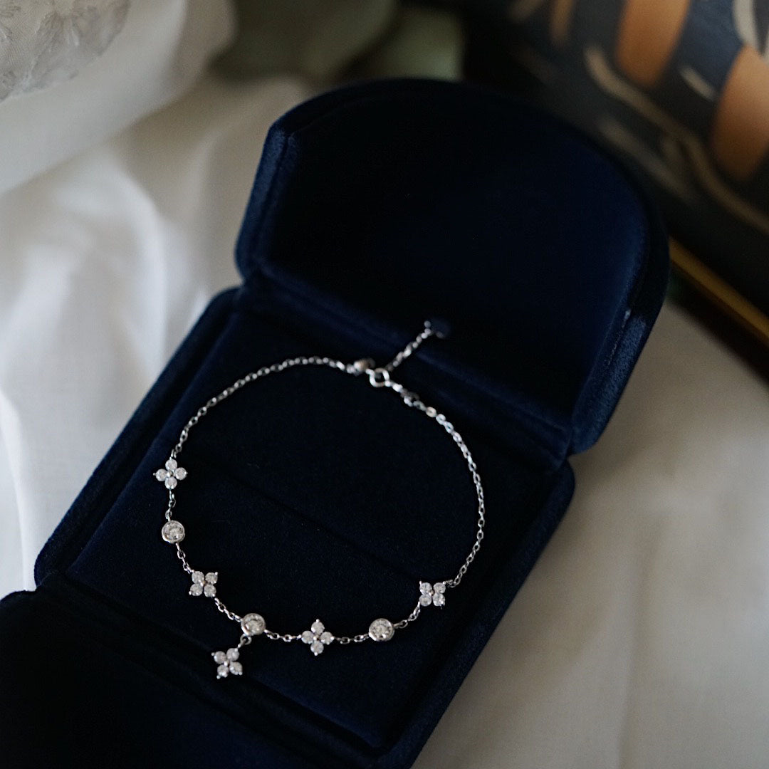 S925 Silver Clover Bracelet