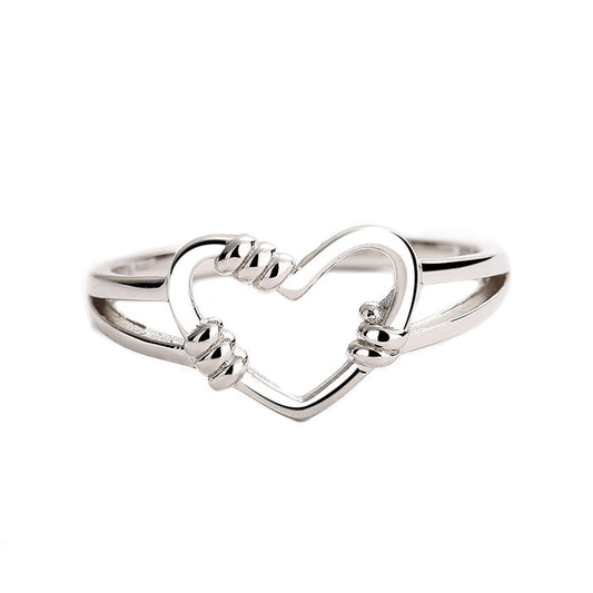 Love Ring Heart-Shaped Opening Sweet Hand Jewelry