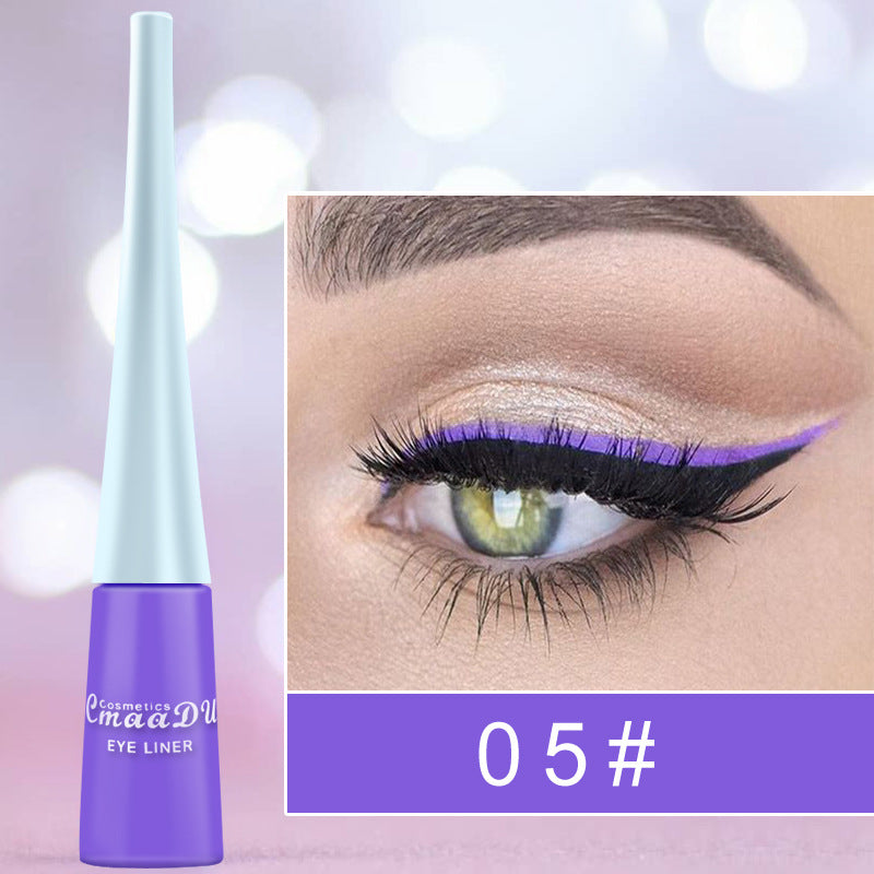 17 Color Liquid Eyeliner Matte Quick-Drying Color Eyeliner Lasting Non-Blooming Matte Glitter Eyeliner