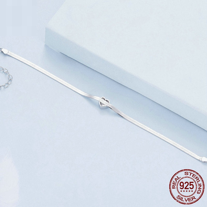 Shining Loving Heart Zircon Bracelet Simple And Light Luxury Advanced Sense