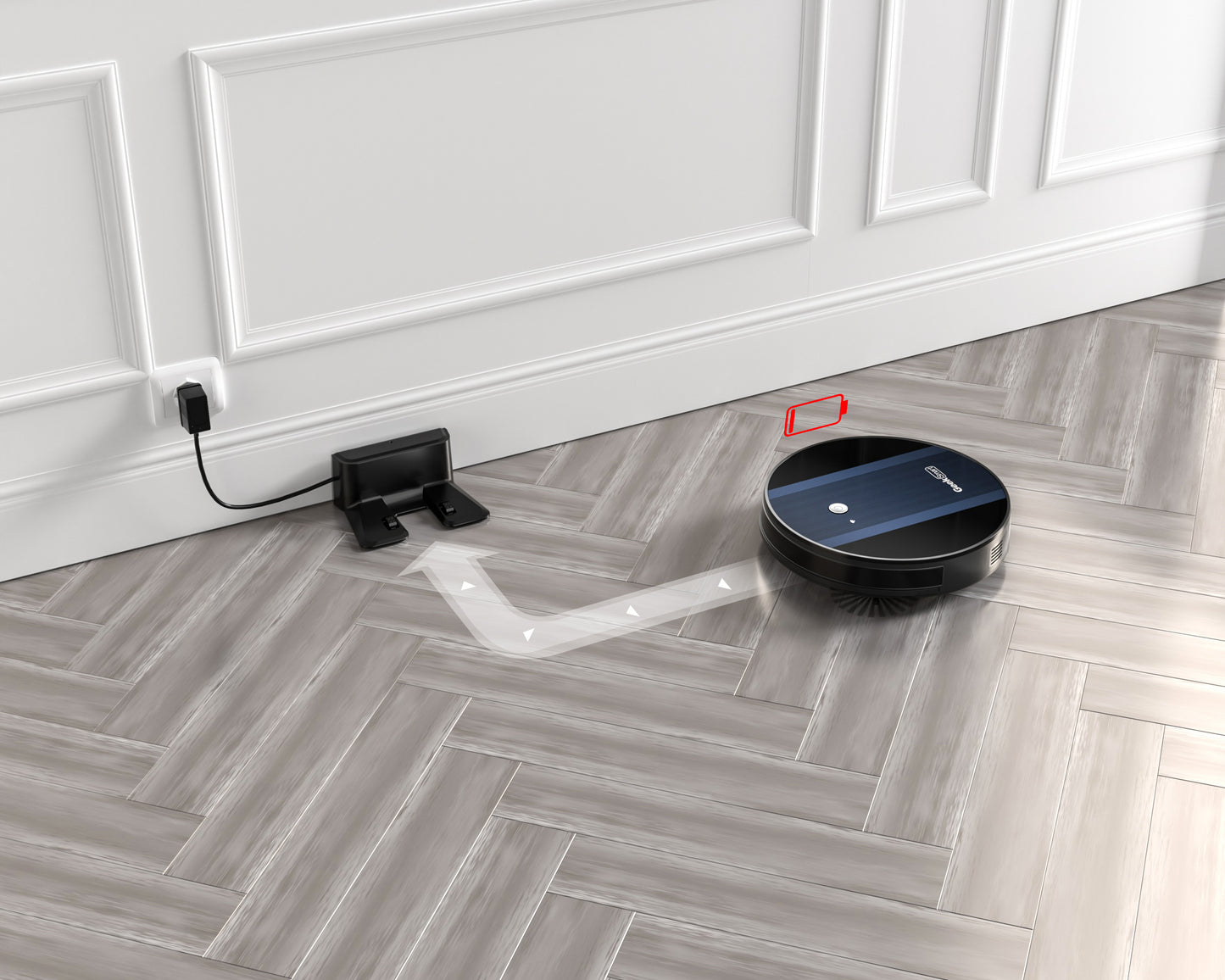 Geek Smart Robot Vacuum Cleaner G6 Plus, Ultra-Thin, 1800Pa, Great For Hard Floors To Carpets