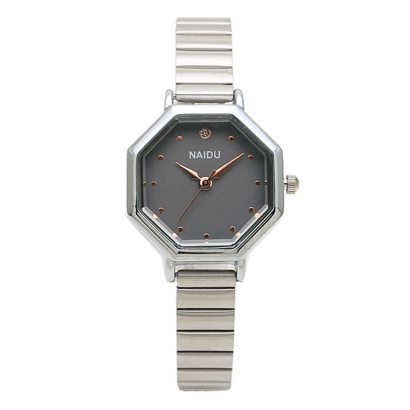 Shaped Woven Mesh Belt Women's Watch