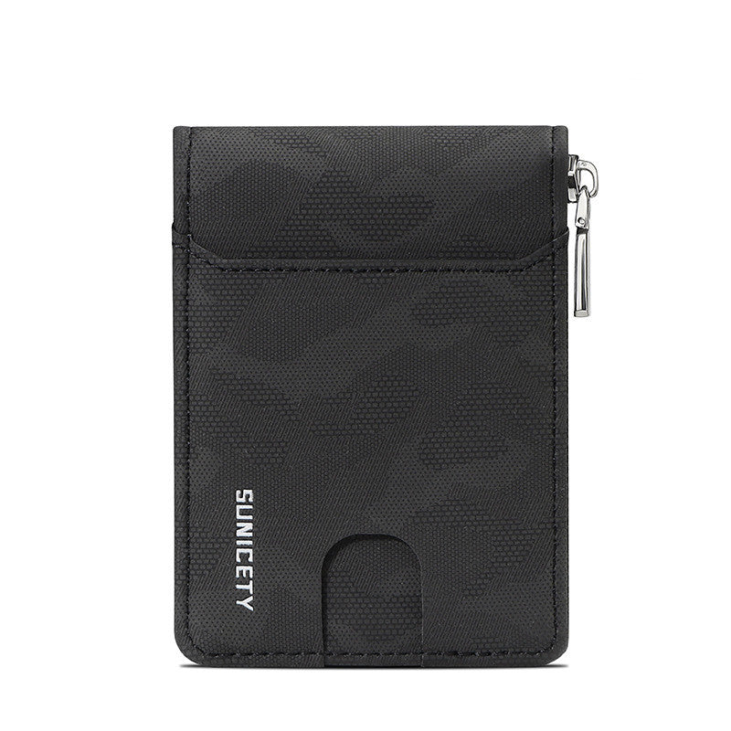 Camouflage Large Capacity Zipper Men's Wallet