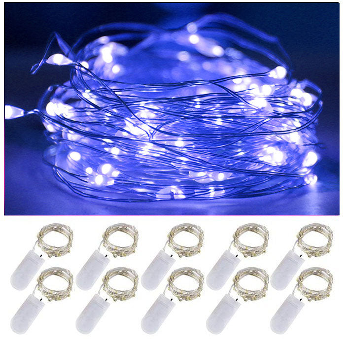 Button Battery Box Copper Wire Christmas Colored Light Decorative Light String