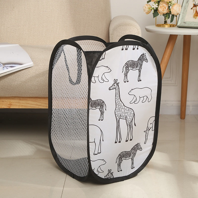 Nylon Mesh Folding Laundry Basket