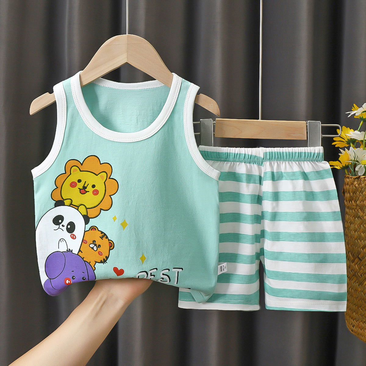 Children's Summer Cotton Vest Set