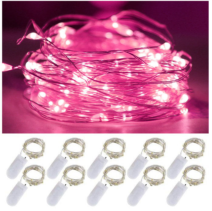 Button Battery Box Copper Wire Christmas Colored Light Decorative Light String