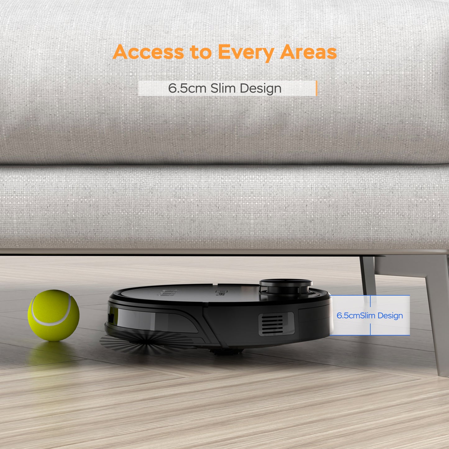 Geek Smart L8 Robot Vacuum Cleaner And Mop, LDS Navigation, Wi-Fi Connected APP, Selective Room Cleaning,MAX 2700 PA Suction, Ideal For Pets And Larger Home.