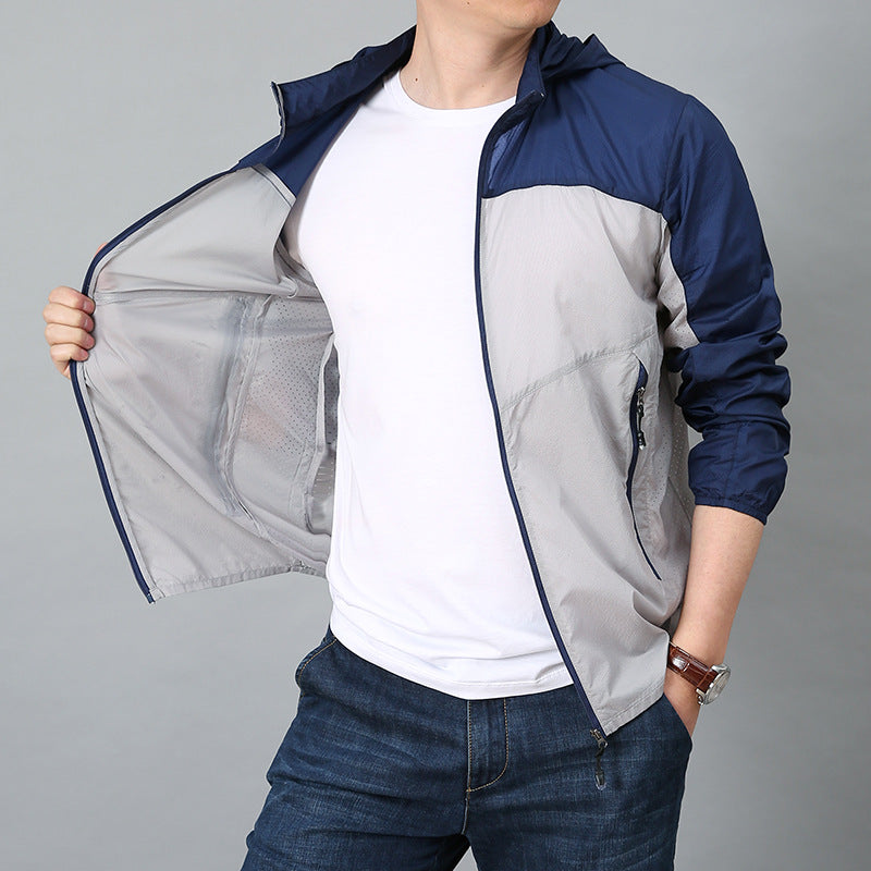 Men's Summer Thin Sports Outdoor Breathable Sun Protection Clothing Jacket