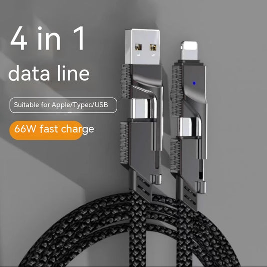 Four-in-one Data Cable Two-drag Two PD Fast Charge