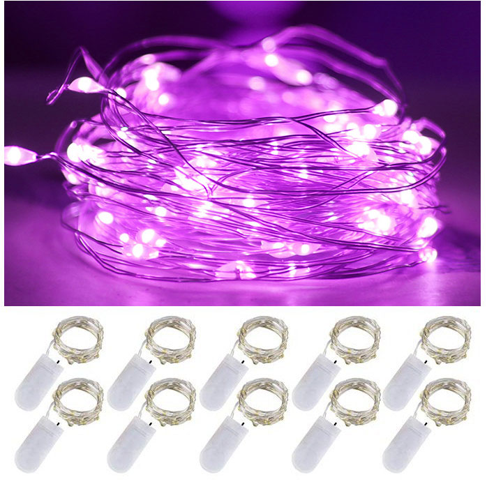 Button Battery Box Copper Wire Christmas Colored Light Decorative Light String