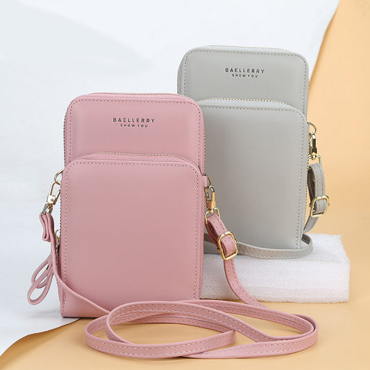 Large Capacity Crossbody Shoulder Bags For Women Fashion Zipper Mobile Phone Bag