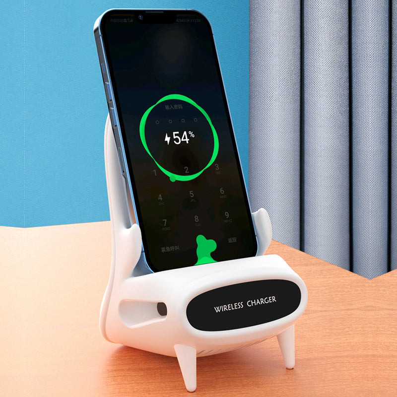 Portable Mini Chair Wireless Charger Desk Mobile Phone Holder Wireless Charger 10W Fast Charge For Iphone