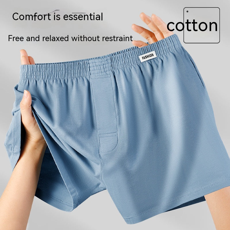 Men's All Cotton Loose Home Shorts