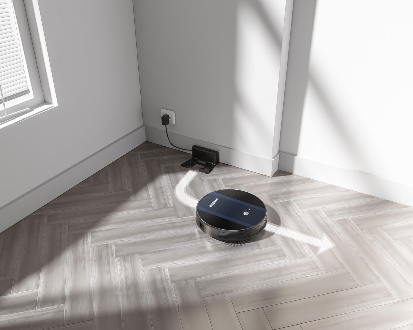 Geek Smart Robot Vacuum Cleaner G6 Plus, Ultra-Thin, 1800Pa, Great For Hard Floors To Carpets