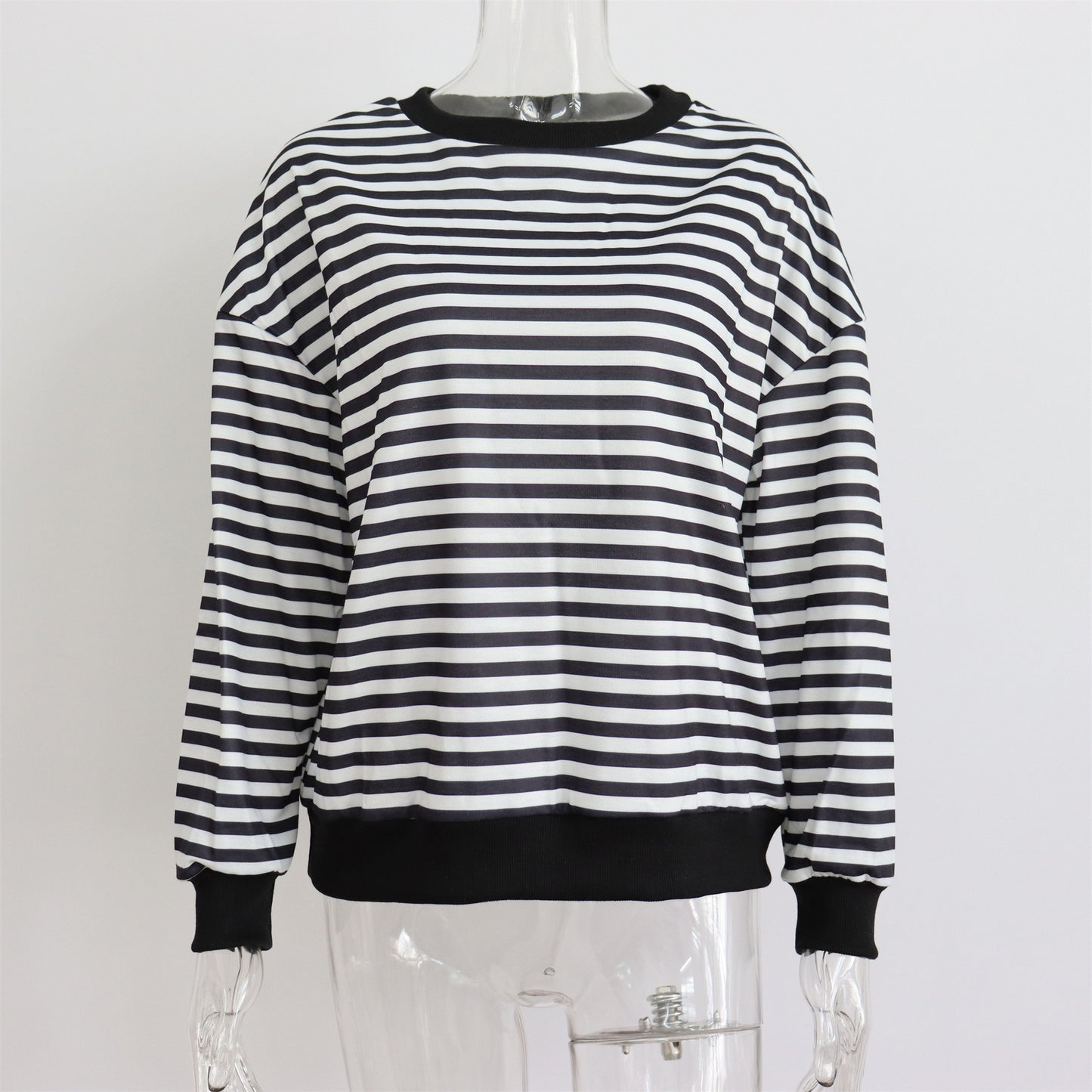 Women's Simple Striped Long-sleeved T-shirt