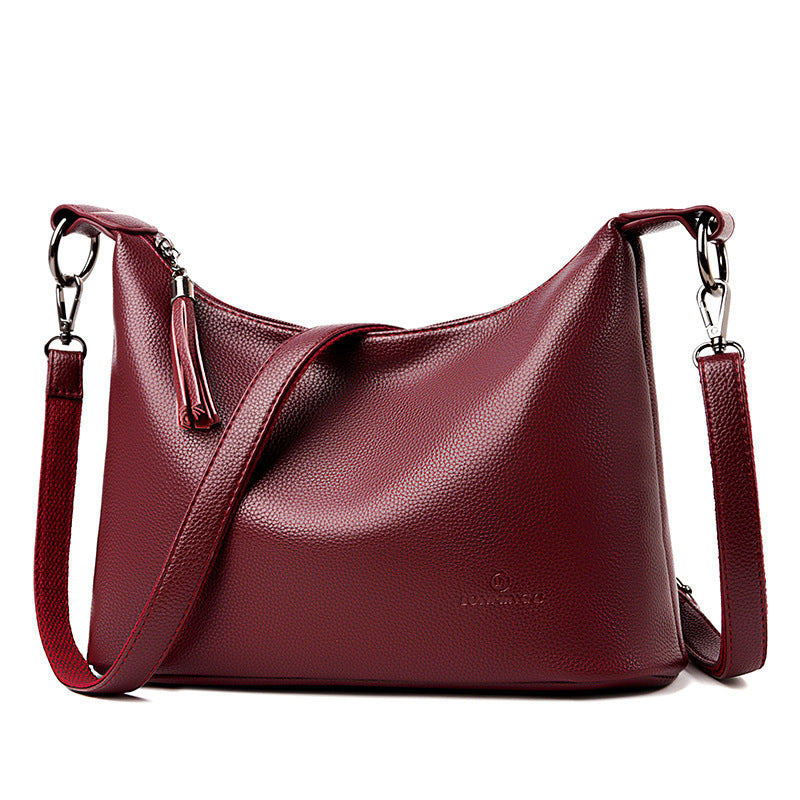 Textured Soft PU Leather Shoulder Underarm Bag