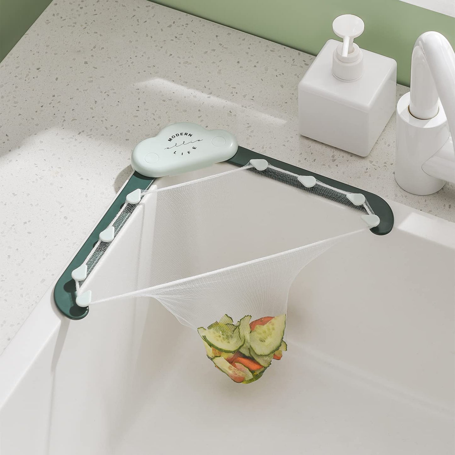 Triangular Cloud Sink Drain Rack Kitchen