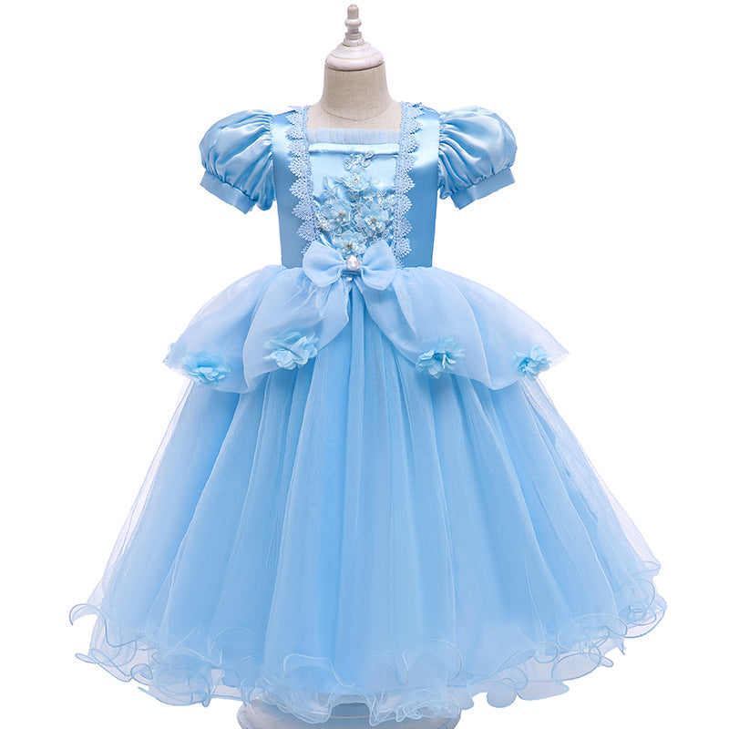 New Princess Dress Children's Summer Clothing Jumpsuit Cake Dress