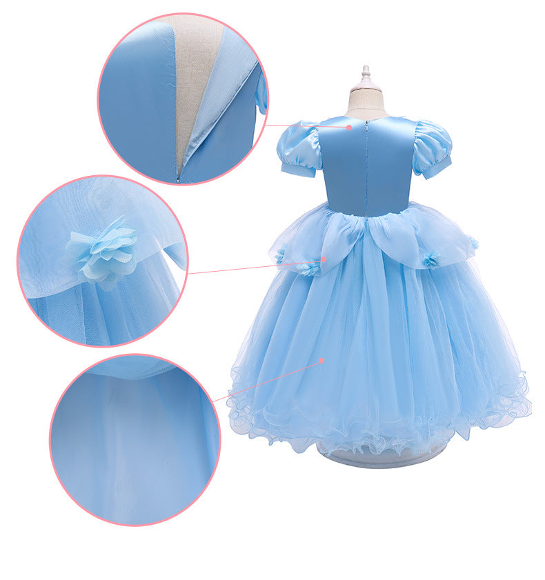 New Princess Dress Children's Summer Clothing Jumpsuit Cake Dress