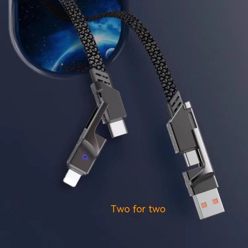 Four-in-one Data Cable Two-drag Two PD Fast Charge