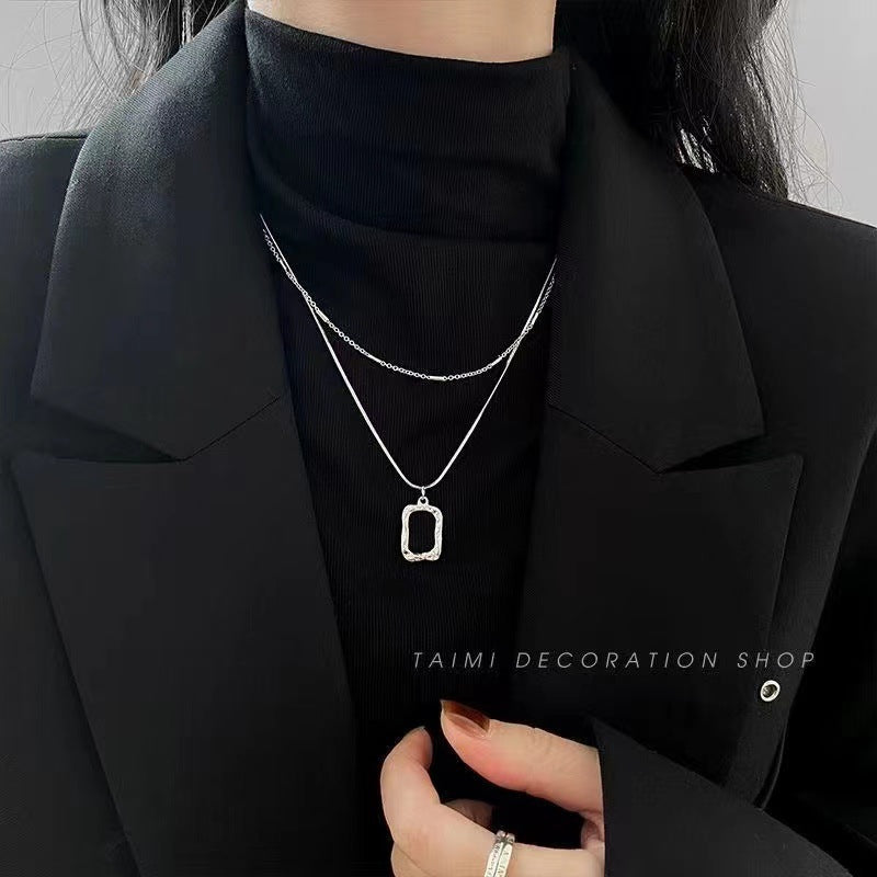 Cold Style Ins Irregular Geometric Necklace