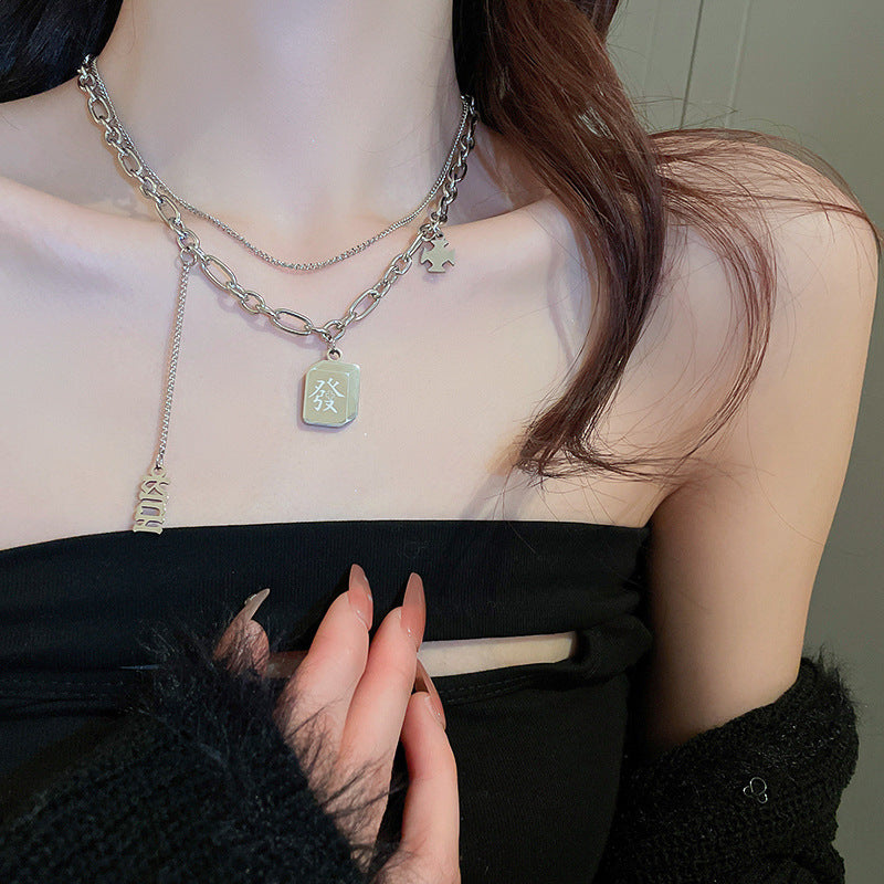 Cold Style Ins Irregular Geometric Necklace