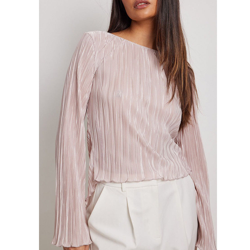 Fashionable Personalized Pleated Shirt For Women