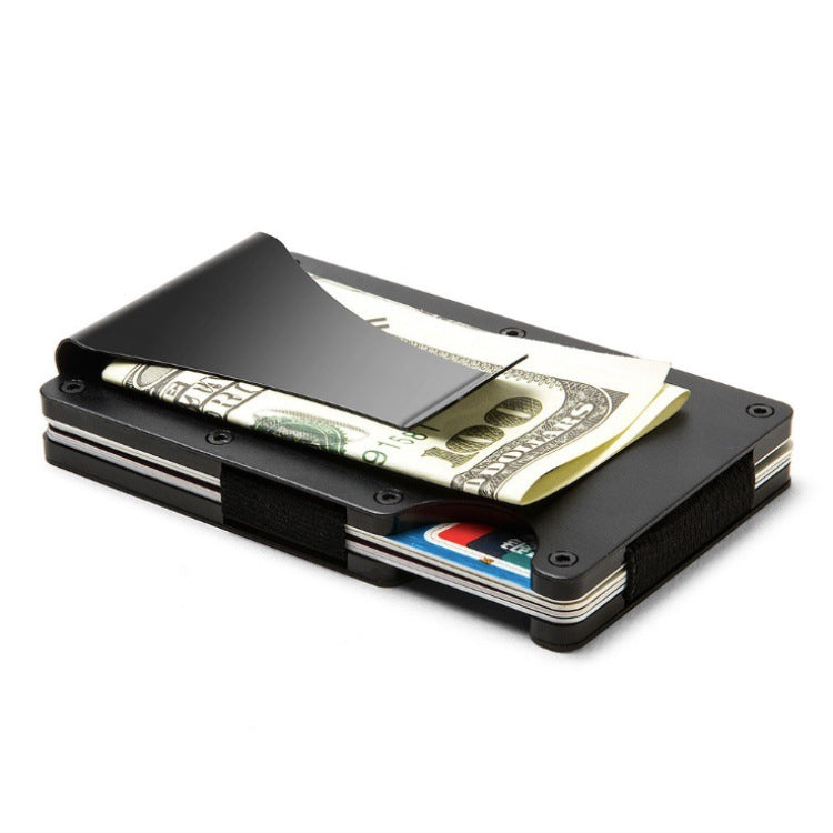 Aluminum Alloy Carbon Fiber Credit Card Box Rfid Blocking Large Capacity Wallet Credit Clip