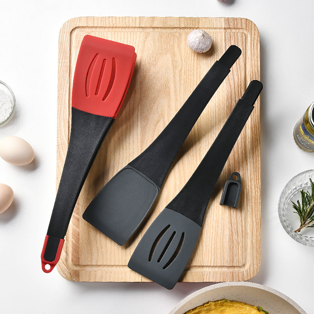 3 In 1 Frying Spatula Clip Silicone Food Clip