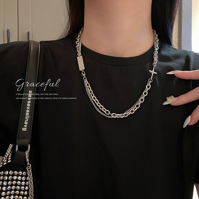 Cold Style Ins Irregular Geometric Necklace