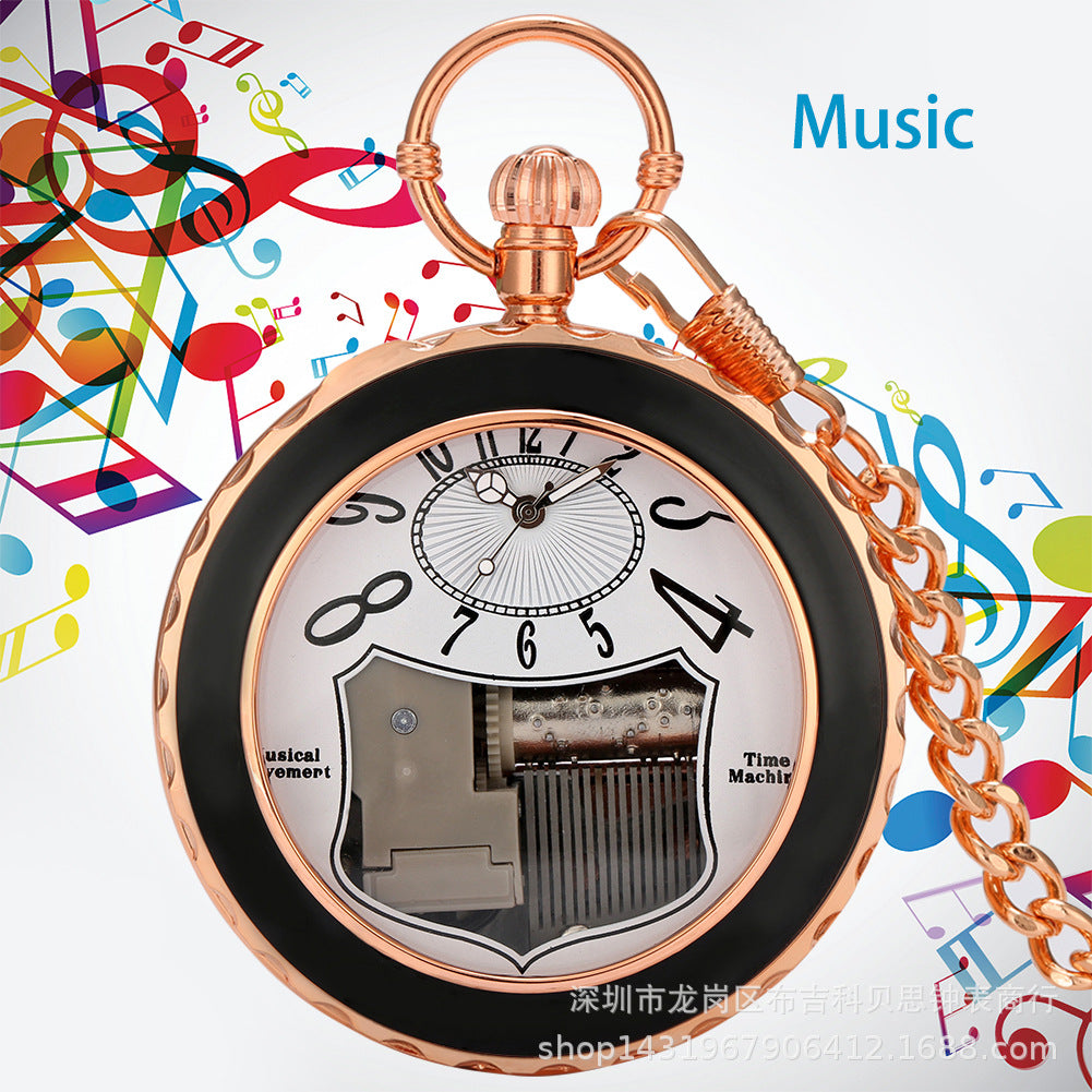 New Foreign Trade Product Creative Cartoon Quartz Music Pocket Watch-Swan Lake Music Box Pocket Watch