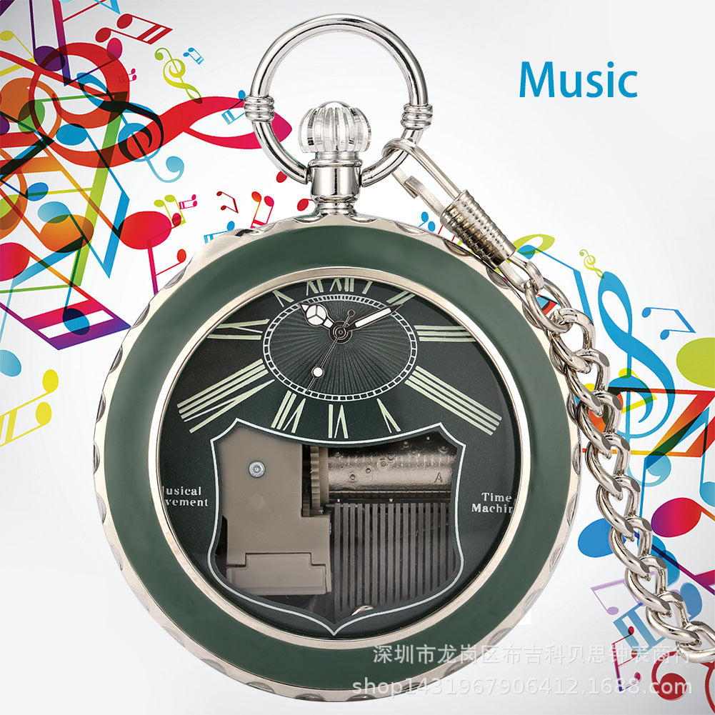 New Foreign Trade Product Creative Cartoon Quartz Music Pocket Watch-Swan Lake Music Box Pocket Watch