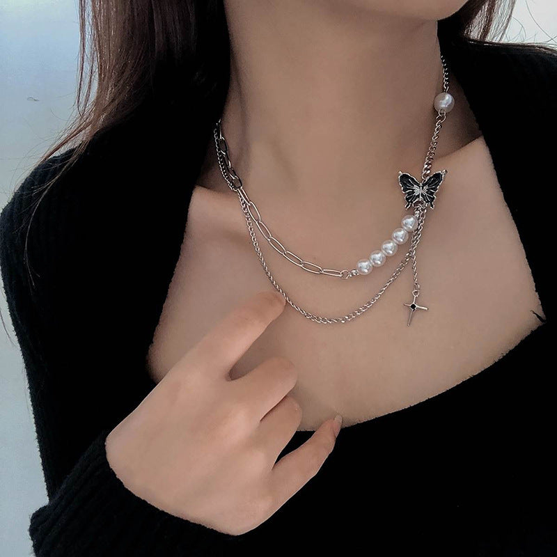 Cold Style Ins Irregular Geometric Necklace