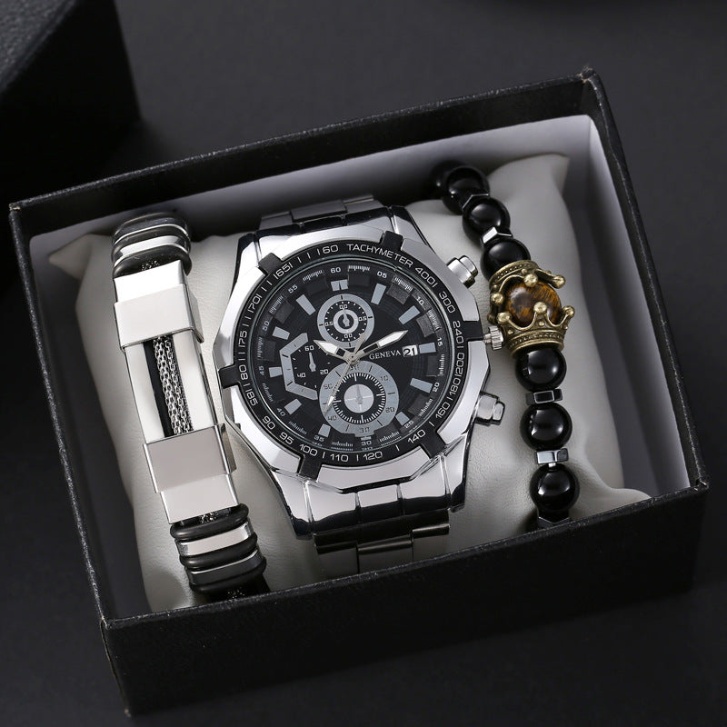 Men's Super Running Racing Steel Belt Sports Suit Quartz Watch