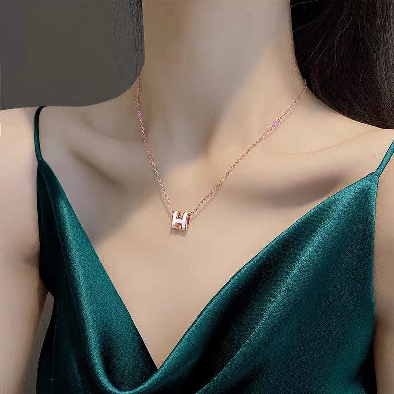 Titanium Steel Color-free Light Luxury Necklace Women&#039;s