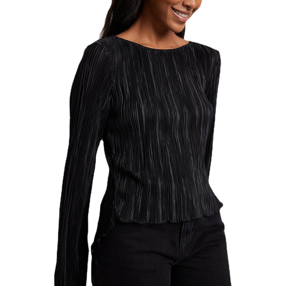 Fashionable Personalized Pleated Shirt For Women