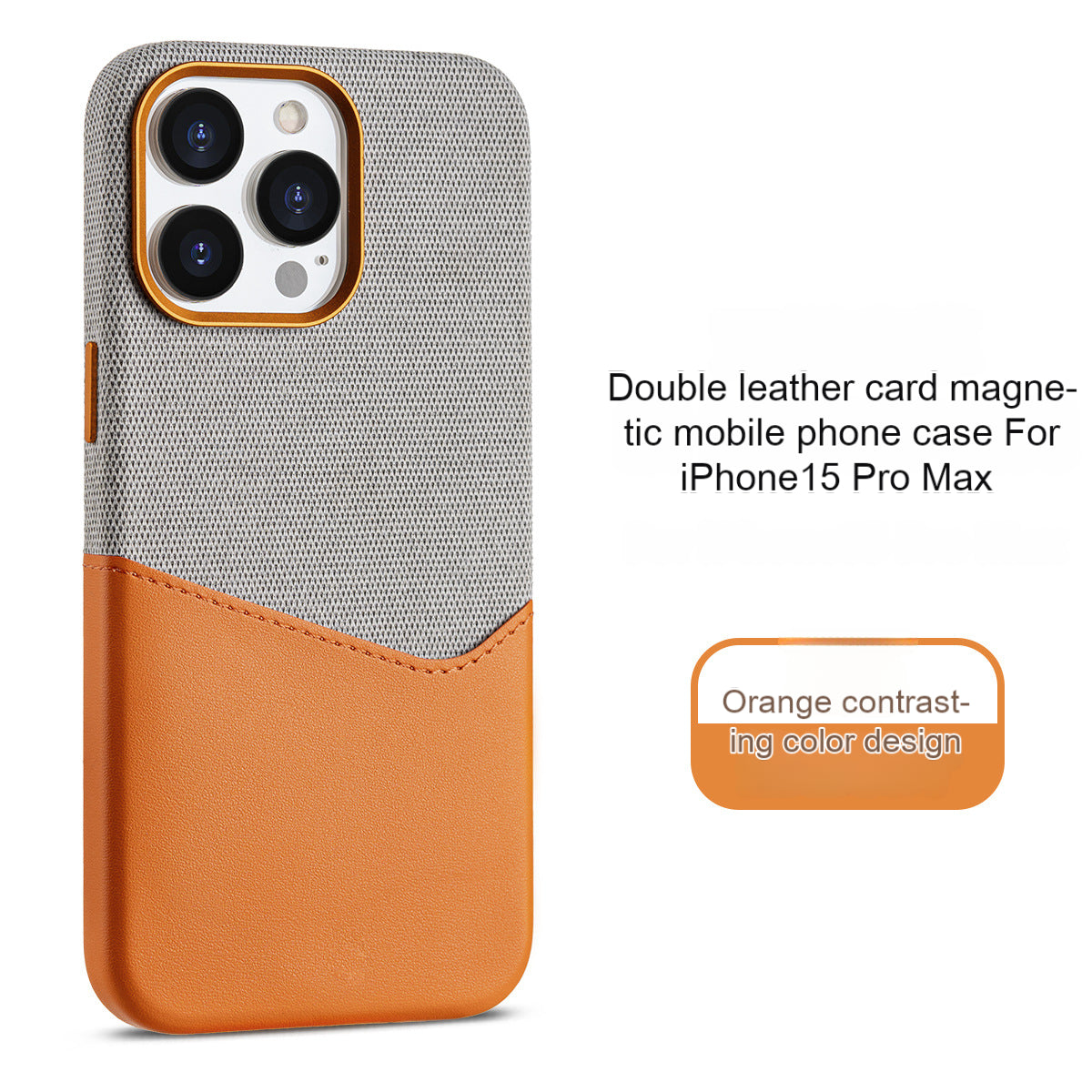 New Leather Magnetic Suction Suitable For Apple 15 Mobile Phone Case, Card Dual Combination, IPhone 14 Promax All-inclusive Protective Cover