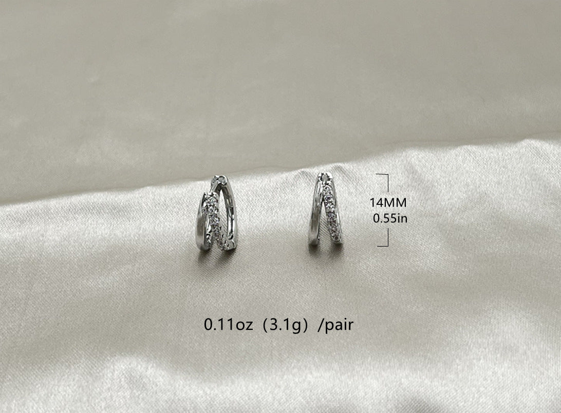 Women's Fashion Electroplated Zircon Earrings