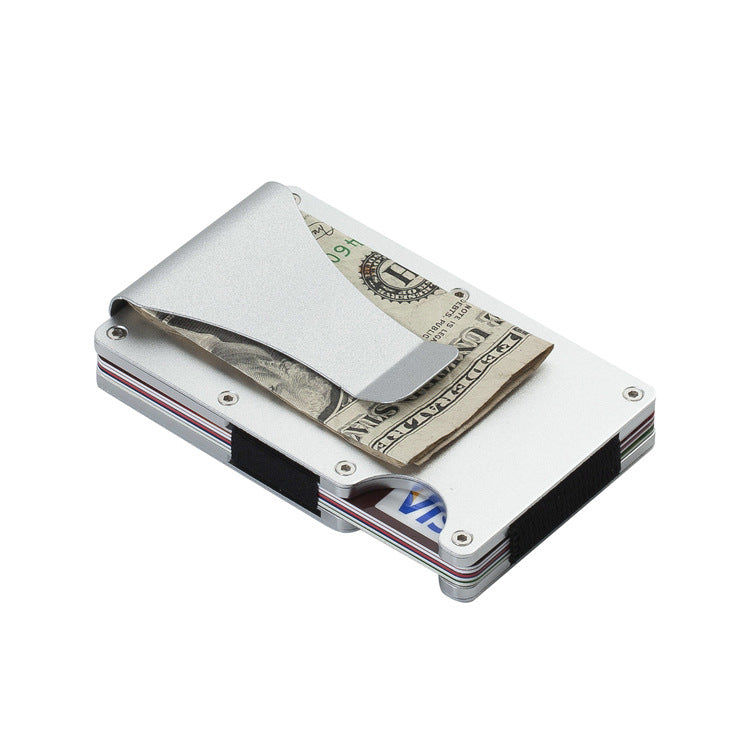 Aluminum Alloy Carbon Fiber Credit Card Box Rfid Blocking Large Capacity Wallet Credit Clip