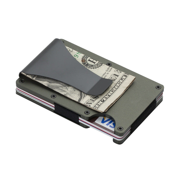 Aluminum Alloy Carbon Fiber Credit Card Box Rfid Blocking Large Capacity Wallet Credit Clip