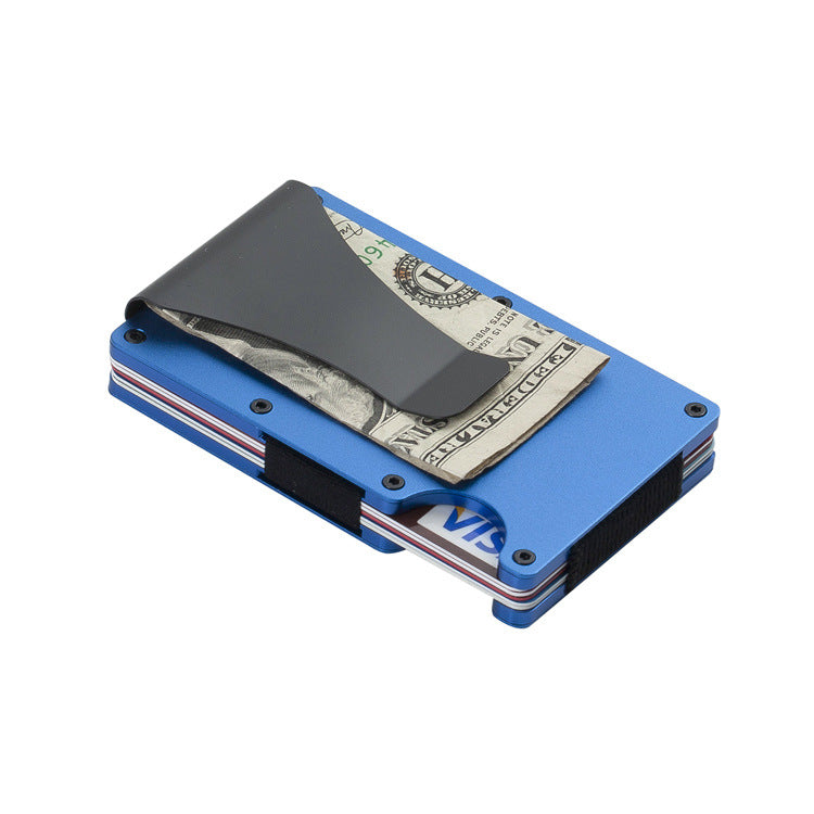 Aluminum Alloy Carbon Fiber Credit Card Box Rfid Blocking Large Capacity Wallet Credit Clip