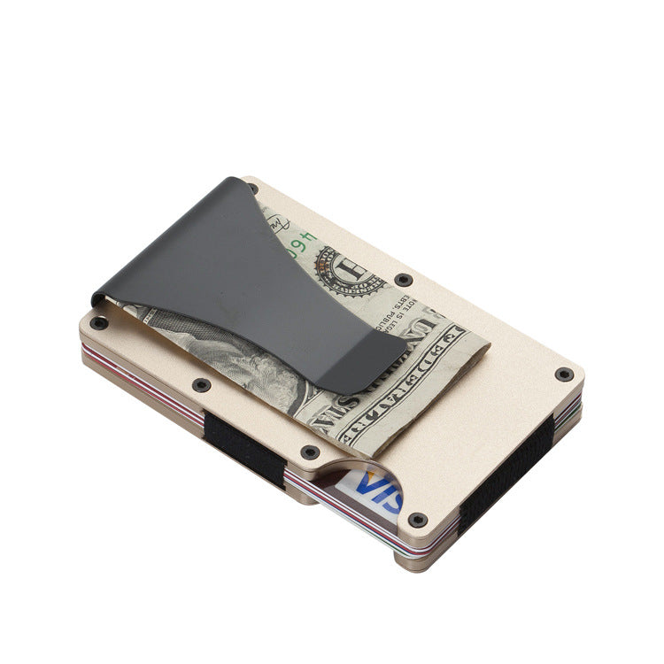 Aluminum Alloy Carbon Fiber Credit Card Box Rfid Blocking Large Capacity Wallet Credit Clip