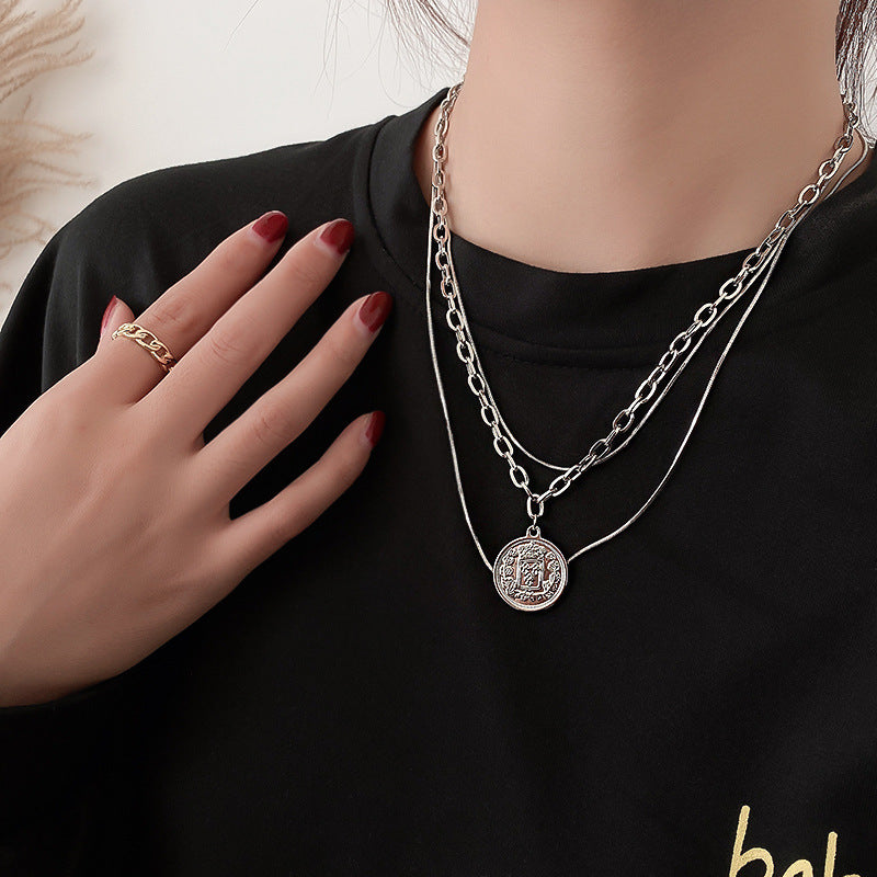 Cold Style Ins Irregular Geometric Necklace