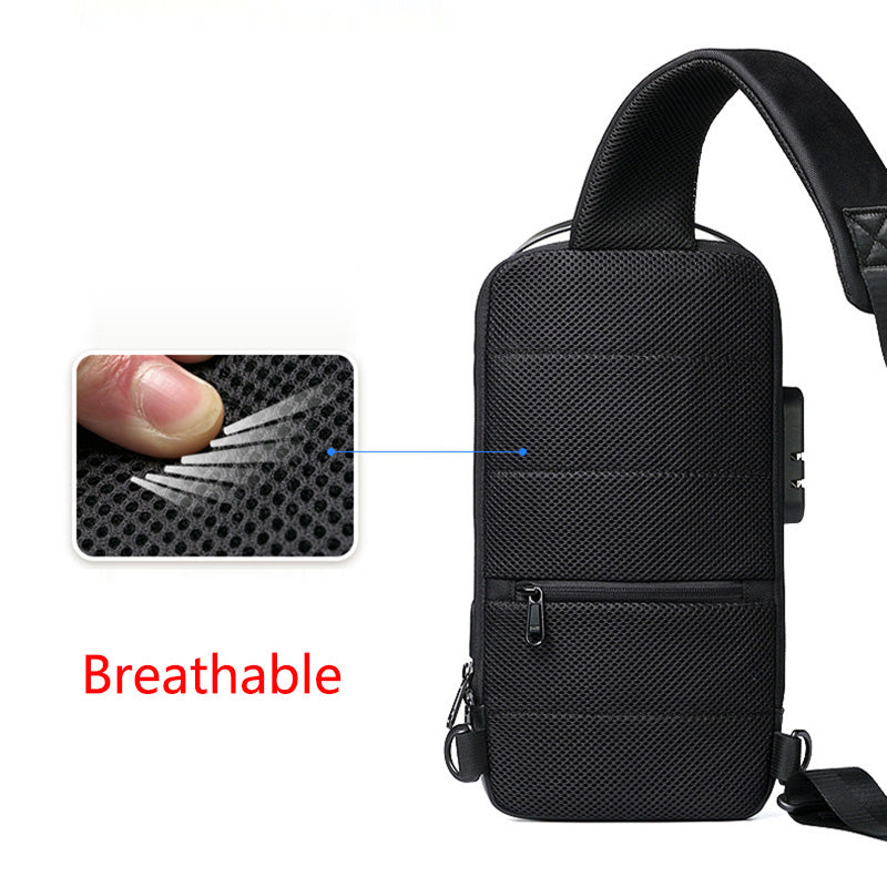 Waterproof USB Anti-theft Bag Men Oxford