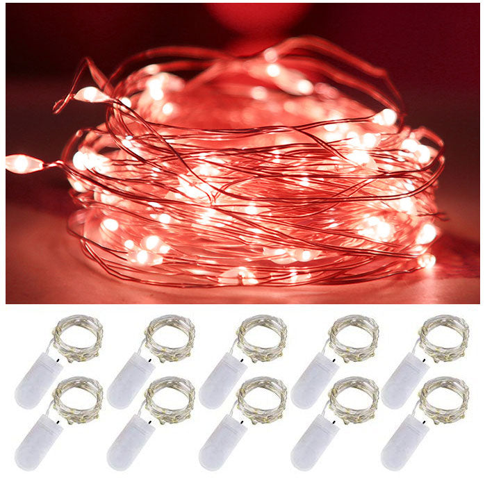 Button Battery Box Copper Wire Christmas Colored Light Decorative Light String