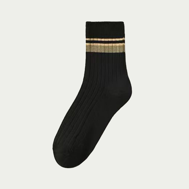 Men's Mid-calf Versatile Korean Style Japanese Style Academic Style Socks