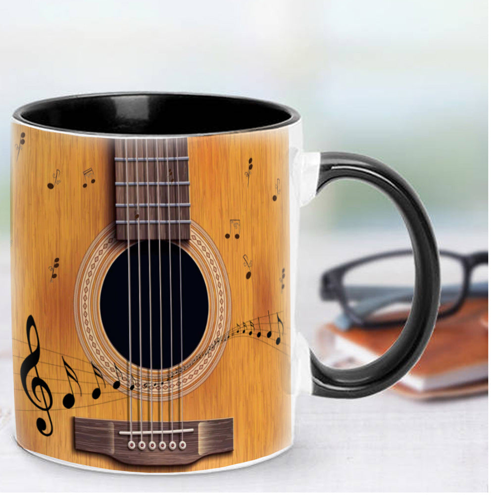 Guitar Pattern Ceramic Mug Conservatory