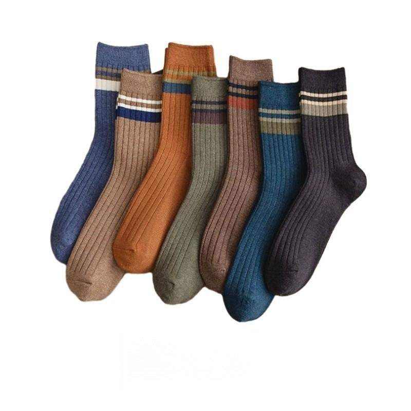 Men's Mid-calf Versatile Korean Style Japanese Style Academic Style Socks